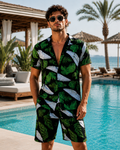 (Black) Leafy Printed Co-ord Set