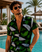 (Black) Leafy Printed Co-ord Set