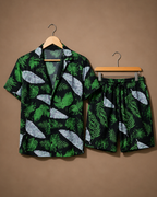(Black) Leafy Printed Co-ord Set