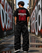 (Black) Dimension Graphic 3D Print Oversized Tee