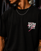 (Black) Los Angeles Graphic 3D Print Oversized Tee