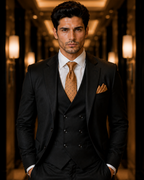 (Black) Solids 3-Piece Suit