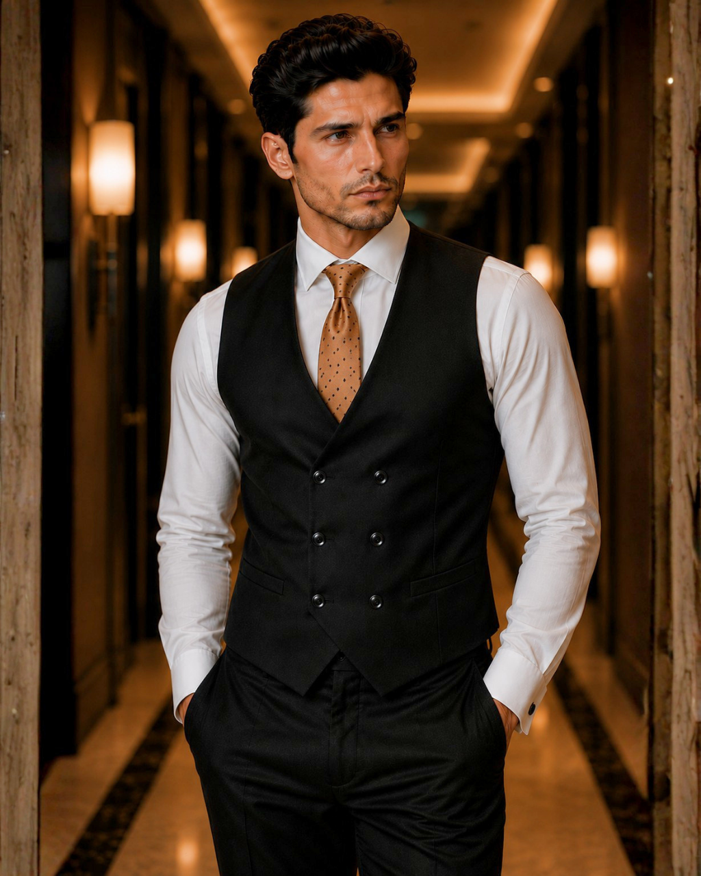 (Black) Solids 3-Piece Suit
