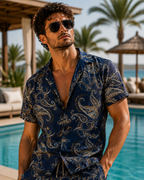 (Blue) Paisley Printed Co-ord Set