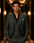 (Bottle Green) Solids 3-Piece Suit
