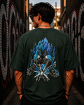 (Dark Green) Anime Graphic 3D Print Oversized Tee