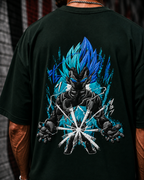 (Dark Green) Anime Graphic 3D Print Oversized Tee