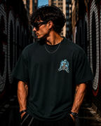 (Dark Green) Anime Graphic 3D Print Oversized Tee