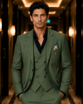 (Forest Green) Solids 3-Piece Suit