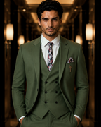 (Forest Green) Solids 3-Piece Suit