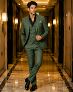 (Forest Green) Solids 3-Piece Suit