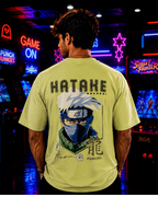 (Light Pear Green) Anime Front-Back Graphic Oversized Tee