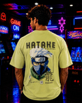 (Light Pear Green) Anime Front-Back Graphic Oversized Tee