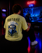 (Light Pear Green) Anime Front-Back Graphic Oversized Tee
