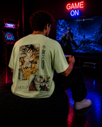 (Mint Green) Anime Front-Back Graphic Oversized Tee