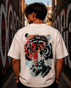 (Off-White) Tiger Graphic 3D Print Oversized Tee