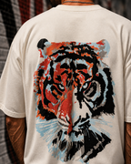 (Off-White) Tiger Graphic 3D Print Oversized Tee