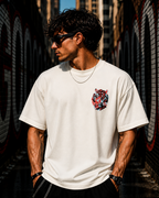 (Off-White) Tiger Graphic 3D Print Oversized Tee