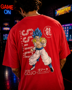 (Red) Anime Front-Back Graphic Oversized Tee