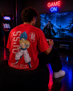 (Red) Anime Front-Back Graphic Oversized Tee