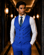 (Royal Blue) Solids 3-Piece Suit