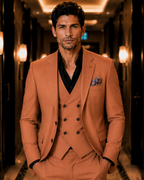 (Rust Brown) Solids 3-Piece Suit