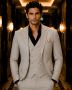 (Stone Grey) Solids 3-Piece Suit
