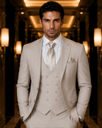 (Stone Grey) Solids 3-Piece Suit