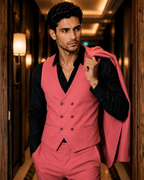 (Watermelon Pink) Solids 3-Piece Suit
