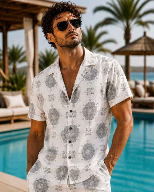 (White) Paisley Printed Co-ord Set