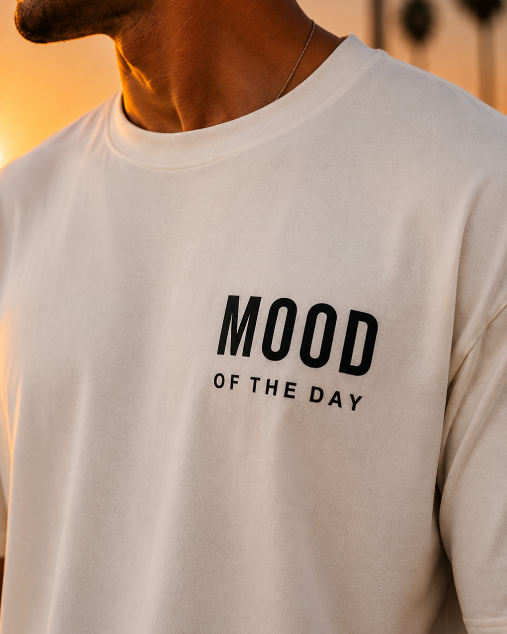 (White) Moody Panda Avtar Front-Back Graphic Oversized Tee