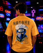 (Yellow) Anime Front-Back Graphic Oversized Tee