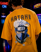 (Yellow) Anime Front-Back Graphic Oversized Tee