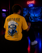 (Yellow) Anime Front-Back Graphic Oversized Tee
