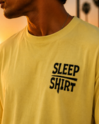 (Yellow) Sleeping Panda Front-Back Graphic Oversized Tee