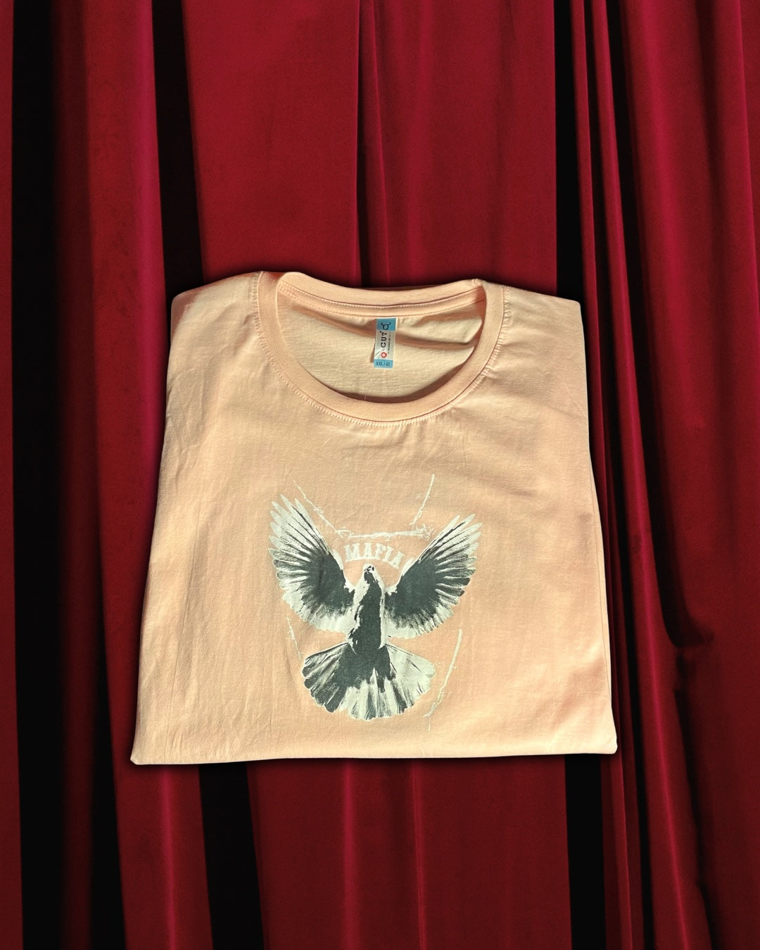(Baby Pink) Freedom Bird Front-Back Graphic Oversized Tee