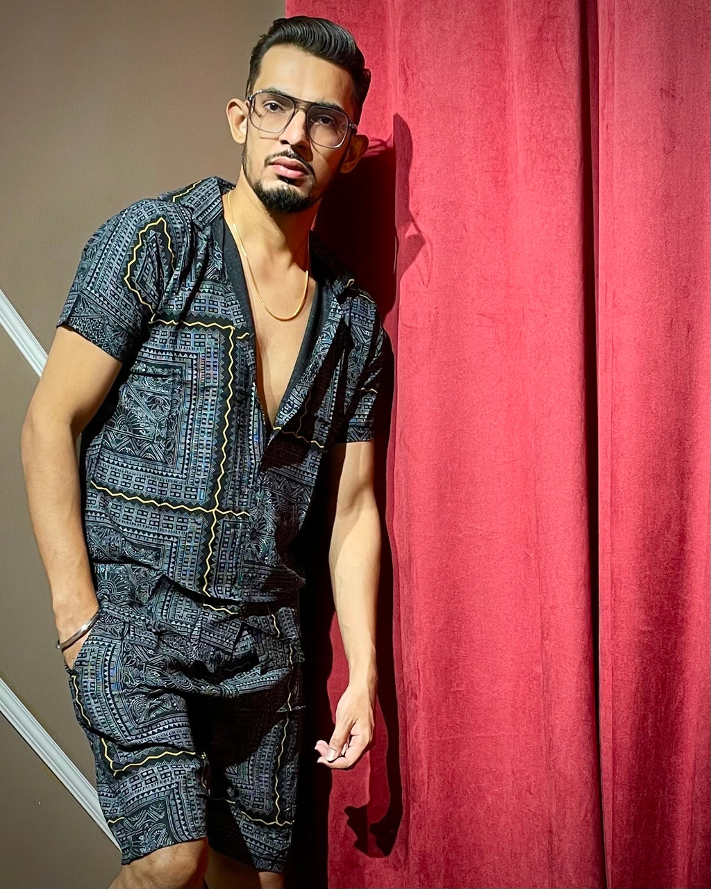 (Black) Abstract Printed Co-ord Set