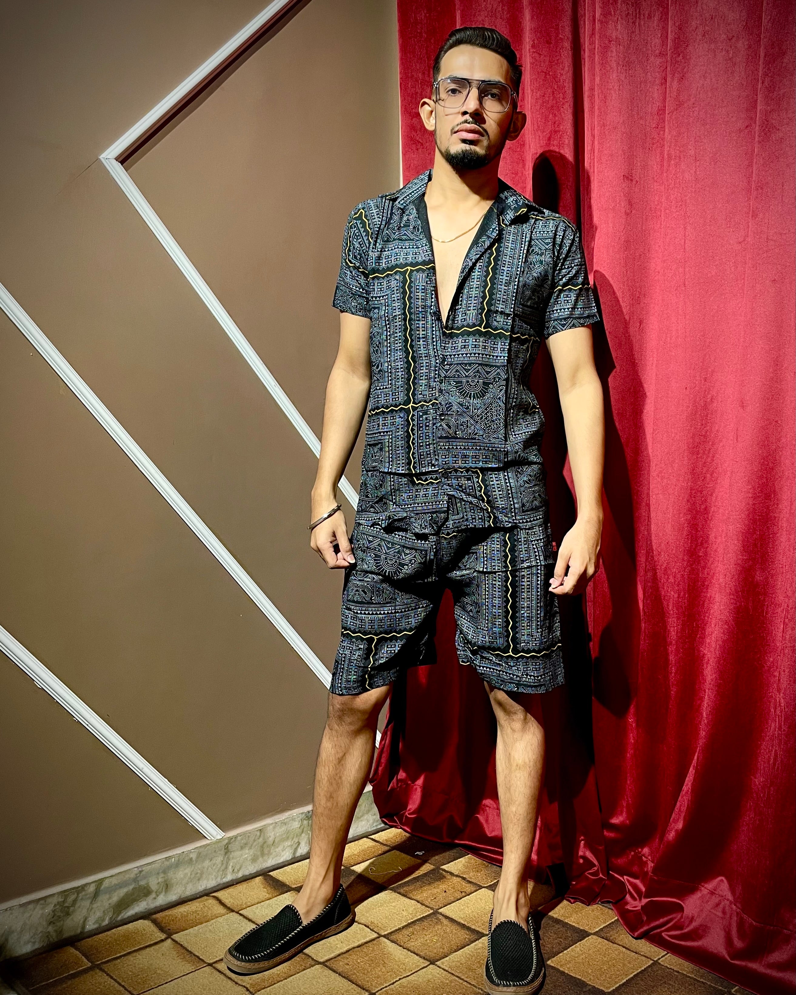 (Black) Abstract Printed Co-ord Set