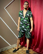 (Black) Leafy Printed Co-ord Set