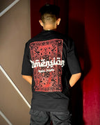 (Black) Dimension Graphic 3D Print Oversized Tee