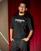 (Black) Dimension Graphic 3D Print Oversized Tee