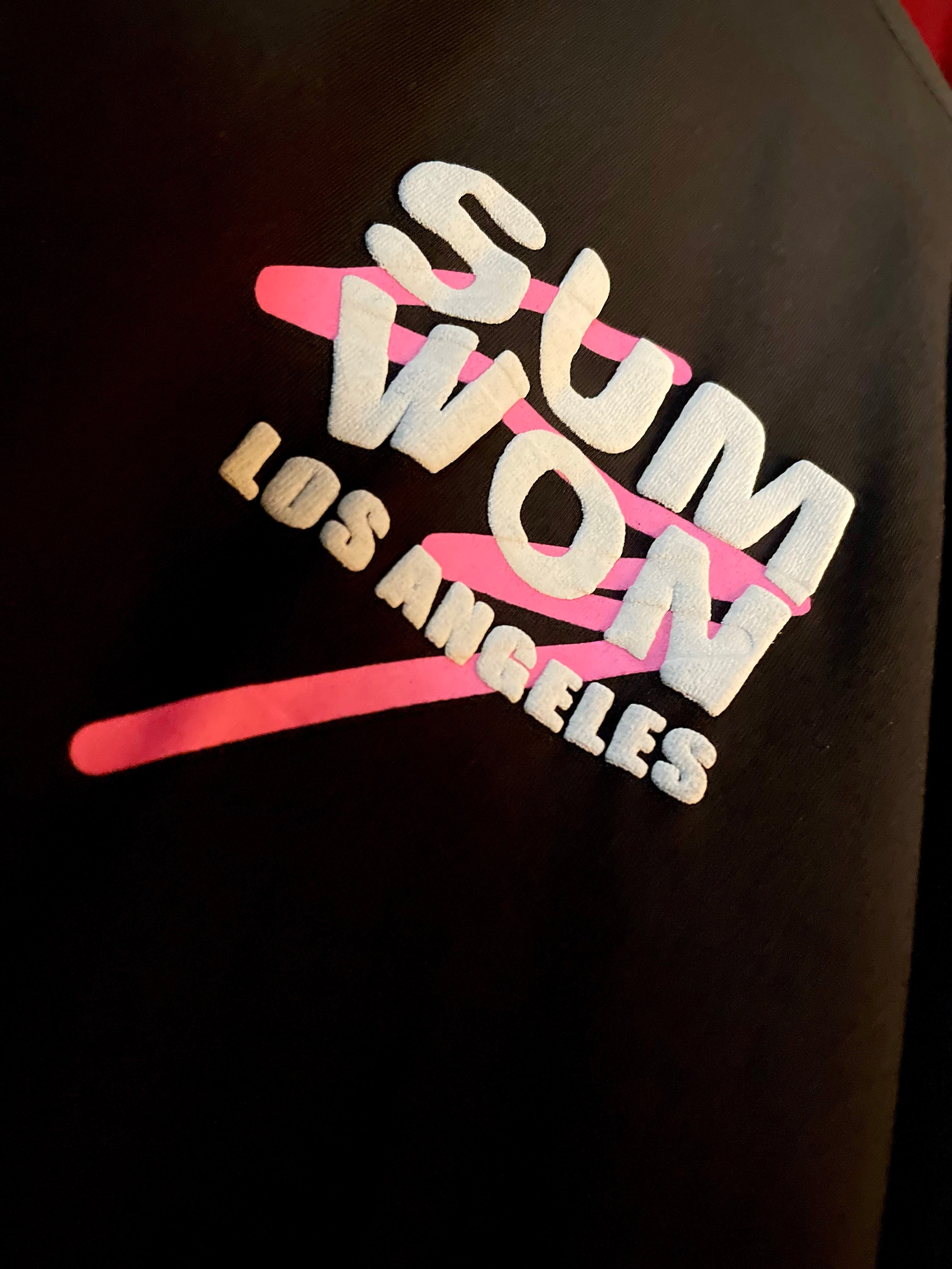 (Black) Los Angeles Graphic 3D Print Oversized Tee