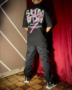 (Black) Los Angeles Graphic 3D Print Oversized Tee