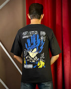 (Black) Anime Front-Back Graphic Oversized Tee