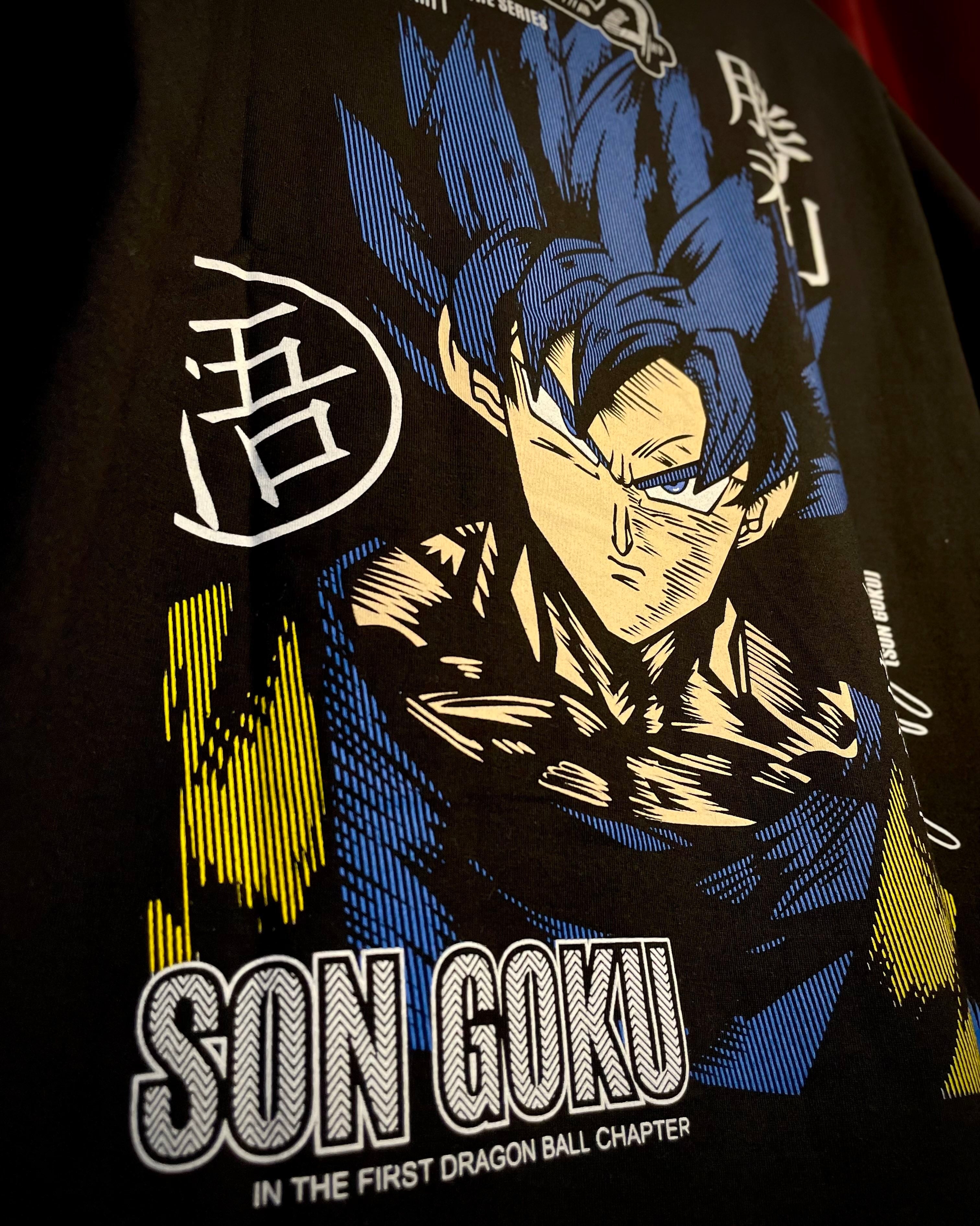 (Black) Anime Front-Back Graphic Oversized Tee