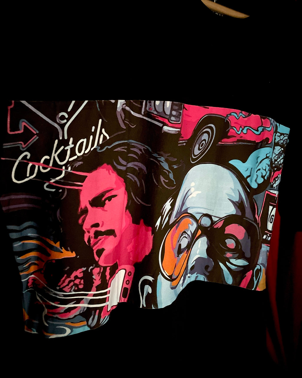 (Black) Cocktails & Dreams Front Graphic Oversized Tee
