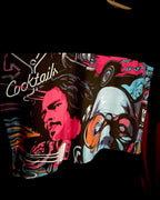 (Black) Cocktails & Dreams Front Graphic Oversized Tee