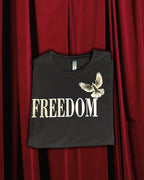 (Black) Freedom Bird Front-Back Graphic Oversized Tee