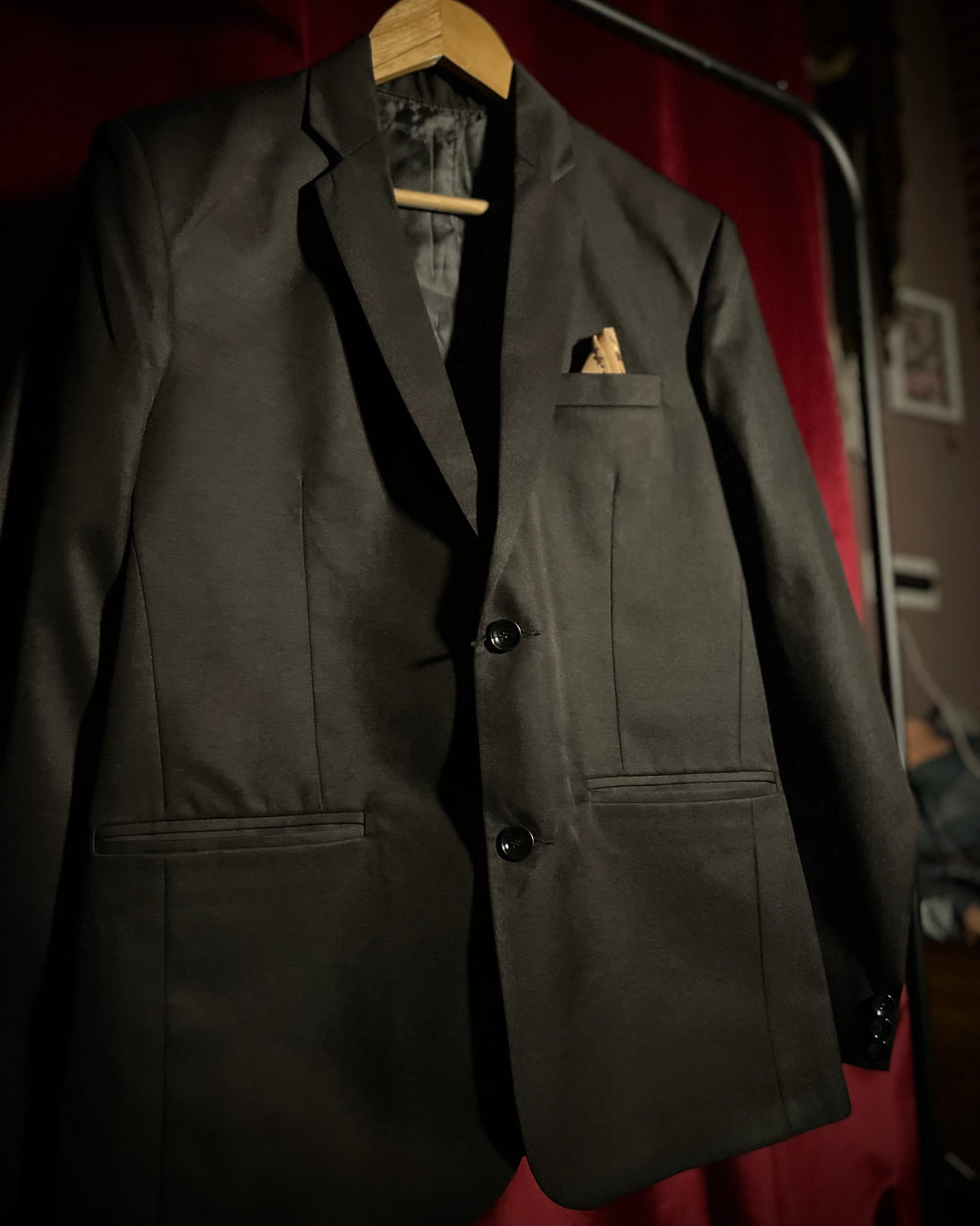 (Black) Solids 3-Piece Suit