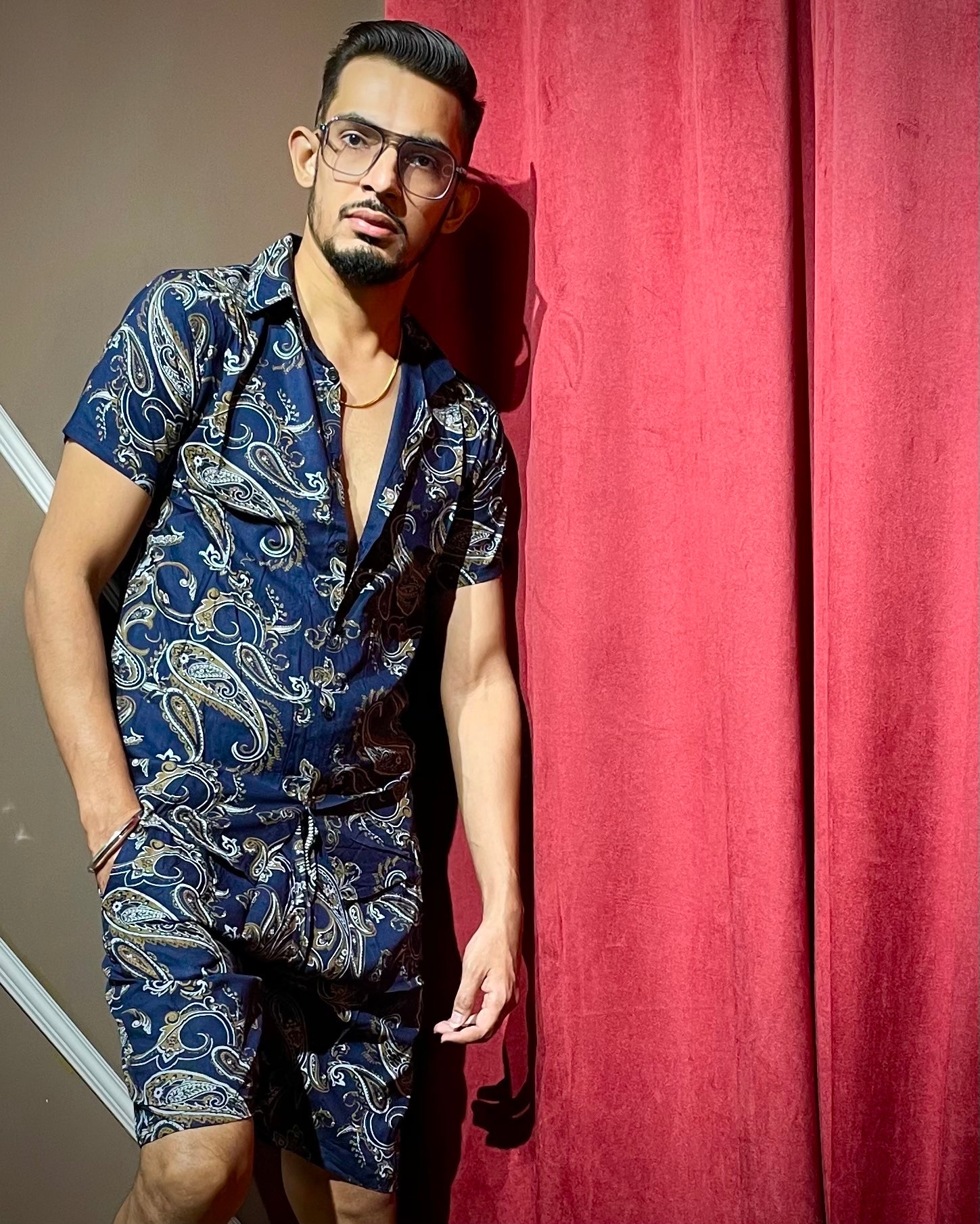 (Blue) Paisley Printed Co-ord Set